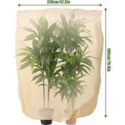 Bâche De Protection Des Plantes, Couverture D'hiver Végétale épaissie Réglable, Voile D'hiver Contre Le Gel, Pour Palmiers Et Oliviers, 180x120cm Beige -Jardin Doux Soldes Magasin 78026037 3