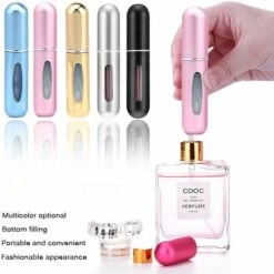 GDRHVFD Lot De 5 Atomiseurs De Parfum Rechargeables De 5 Ml, Mini Portable De Voyage Pour Homme Ou Femme En Voyage Ou En Soirée -Jardin Doux Soldes Magasin 78180186 3