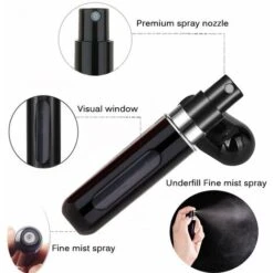 GDRHVFD Lot De 5 Atomiseurs De Parfum Rechargeables De 5 Ml, Mini Portable De Voyage Pour Homme Ou Femme En Voyage Ou En Soirée -Jardin Doux Soldes Magasin 78180186 4