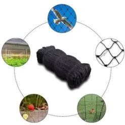 Filet Anti-Oiseaux Filet En Nylon Noir Pour Fruit Plant Fruit Filet Anti-Oiseaux Filet 5M X 25M -Jardin Doux Soldes Magasin 79981706 3