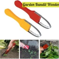 Garden Bandit Outil De Désherbeur Manuel Avec Boucle En Fer Et Lames Tranchantes Outil De Désherbage Manuel Avec Poignée En Plastique Pour Le Désherbage--jaune -Jardin Doux Soldes Magasin 80449461 4