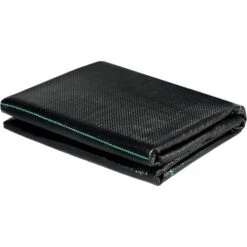 Toile De Paillage Couverture De Sol 2m X 5m, Contre Mauvaises Herbes De Jardin, Bâche Perméable Protection UV Haute Densité