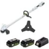 Débroussailleuse Et Coupe Bordure 40V + 2 Batteries Lithium 2.5AH + Chargeur + Bobine De Fil + Lame 3 Dents 2en1 WARRIOR -Jardin Doux Soldes Magasin 80865243 1