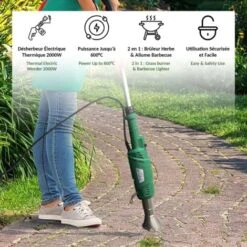 Désherbeur Thermique Electrique 2000W - Système Air Chaud 600°C -Jardin Doux Soldes Magasin 81923158 3