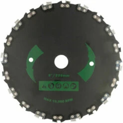 Universal 20 Dents Faucheuse Lame à Angle Droit Scie à Chaîne Lame De Scie Débroussailleuse Disque De Jardin Accessoires Machine 230mm Noir