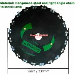 Universal 20 Dents Faucheuse Lame à Angle Droit Scie à Chaîne Lame De Scie Débroussailleuse Disque De Jardin Accessoires Machine 230mm Noir -Jardin Doux Soldes Magasin 85942701 3