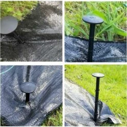Lot De 60 Piquets D'ancrage Au Sol Avec Ardillon En Plastique Noir Très Résistant Pour La Fixation Des Mauvaises Herbes - 12 Cm -Jardin Doux Soldes Magasin 86035341 5