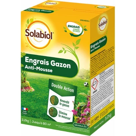 SOLABIOL SOGAZMOU80N Engrais Gazon Anti Mousse 3,2kg Elimine La Mousse & Fertilise Le Gazon 3 SOLABIOL SOGAZMOU80N Engrais Gazon Anti Mousse 3,2kg Elimine La Mousse & Fertilise Le Gazon