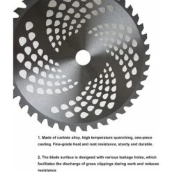 Lame De Débroussailleuse En Alliage De Carbure De 25,4 Cm Pour Désherbeur, 3 Lames De Désherbage Lame De Coupe-herbe Lame De Scie Circulaire Lame De Débroussailleuse 40T, 60T, 80T -Jardin Doux Soldes Magasin 88724380 5