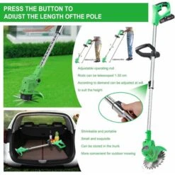 Débroussailleuse Sans Fil Avec Batterie 21 V Et Chargeur, Débroussailleuse électrique, Manche Télescopique, Sans Fil Léger Pour Couper La Pelouse, L'entretien De La Pelouse -Jardin Doux Soldes Magasin 89650073 4