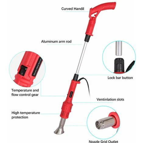 Brûleur De Mauvaises Herbes électrique, Brûleur De Mauvaises Herbes Avec Buse - Brûlez Les Mauvaises Herbes Et Le Charbon De Bois Bâton De Mauvaises Herbes Thermique 2 En 1, Jusqu'à 650 ℃ Puissant Out 4 Brûleur De Mauvaises Herbes électrique, Brûleur De Mauvaises Herbes Avec Buse - Brûlez Les Mauvaises Herbes Et Le Charbon De Bois Bâton De Mauvaises Herbes Thermique 2 En 1, Jusqu'à 650 ℃ Puissant Out – Image 2
