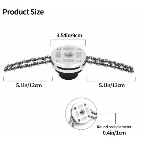 Chaine Tondeuse A Gazon Jardin A Tete Debroussailleuse (rouge) 6 Chaine Tondeuse A Gazon Jardin A Tete Debroussailleuse (rouge) – Image 4