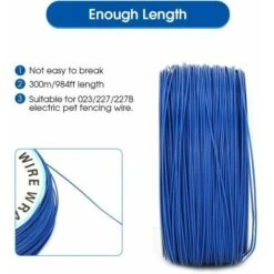 Fil De Clôture Pour Animaux De Compagnie 300m/984ft Chien Clôture électrique Fil De Bobine Fil Enterré Solide Système De Clôture électrique Pour Chien - Fil De Bobine -Jardin Doux Soldes Magasin 90579602 4