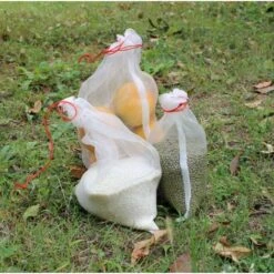 Sacs De Protection Des Fruits Sacs En Maille De Nylon Réutilisables Pour Plante Légume Fleur Cordon Insecte Barrière Anti-Oiseaux 100 Pièces (15x10cm) -Jardin Doux Soldes Magasin 90995313 2