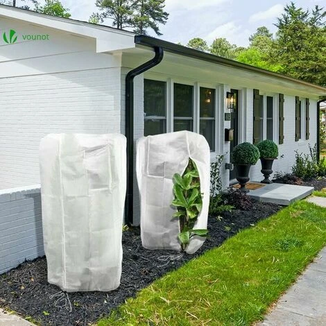 Housses De Protection Pour Plantes, Couverture D'hiver En Polaire 80 G/m² Pour Protéger Toutes Vos Grandes Plantes En Pot Résistantes Au Gel, Beige, Lot De 2 (80 X 100 Cm) 7 Housses De Protection Pour Plantes, Couverture D'hiver En Polaire 80 G/m² Pour Protéger Toutes Vos Grandes Plantes En Pot Résistantes Au Gel, Beige, Lot De 2 (80 X 100 Cm) – Image 5