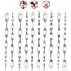 12 Pièces Répulsif Oiseaux,Répulsifs Oiseaux Reflechissants,30 Cm Barre Oiseaux 360 Degrés Réfléchissant En Spirale Lumineux,Convient Pour Balcons, Arbres Fruitiers, Potagers(Argenté)
