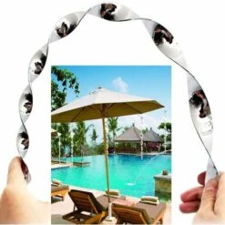 12 Pièces Répulsif Oiseaux,Répulsifs Oiseaux Reflechissants,30 Cm Barre Oiseaux 360 Degrés Réfléchissant En Spirale Lumineux,Convient Pour Balcons, Arbres Fruitiers, Potagers(Argenté) -Jardin Doux Soldes Magasin 91610283 3