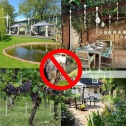 12 Pièces Répulsif Oiseaux,Répulsifs Oiseaux Reflechissants,30 Cm Barre Oiseaux 360 Degrés Réfléchissant En Spirale Lumineux,Convient Pour Balcons, Arbres Fruitiers, Potagers(Argenté) -Jardin Doux Soldes Magasin 91610283 4