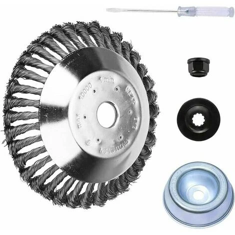 Tete Brosse Debroussailleuse Pour Désherbeurs Manuels, Tête Brosse Désherbage 6 Pouces Métallique, Brosse Métallique Pour Nettoyer Les Mauvaises Herbes Balcon Ou Jardin (25 Mm X 150 Mm) Cisea 3 Tete Brosse Debroussailleuse Pour Désherbeurs Manuels, Tête Brosse Désherbage 6 Pouces Métallique, Brosse Métallique Pour Nettoyer Les Mauvaises Herbes Balcon Ou Jardin (25 Mm X 150 Mm) Cisea