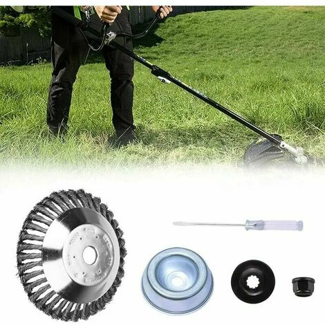 Tete Brosse Debroussailleuse Pour Désherbeurs Manuels, Tête Brosse Désherbage 6 Pouces Métallique, Brosse Métallique Pour Nettoyer Les Mauvaises Herbes Balcon Ou Jardin (25 Mm X 150 Mm) Cisea 4 Tete Brosse Debroussailleuse Pour Désherbeurs Manuels, Tête Brosse Désherbage 6 Pouces Métallique, Brosse Métallique Pour Nettoyer Les Mauvaises Herbes Balcon Ou Jardin (25 Mm X 150 Mm) Cisea – Image 2