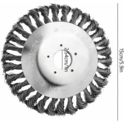 Tete Brosse Debroussailleuse Pour Désherbeurs Manuels, Tête Brosse Désherbage 6 Pouces Métallique, Brosse Métallique Pour Nettoyer Les Mauvaises Herbes Balcon Ou Jardin (25 Mm X 150 Mm) Cisea 9 Tete Brosse Debroussailleuse Pour Désherbeurs Manuels, Tête Brosse Désherbage 6 Pouces Métallique, Brosse Métallique Pour Nettoyer Les Mauvaises Herbes Balcon Ou Jardin (25 Mm X 150 Mm) Cisea -Jardin Doux Soldes Magasin 92331987 3