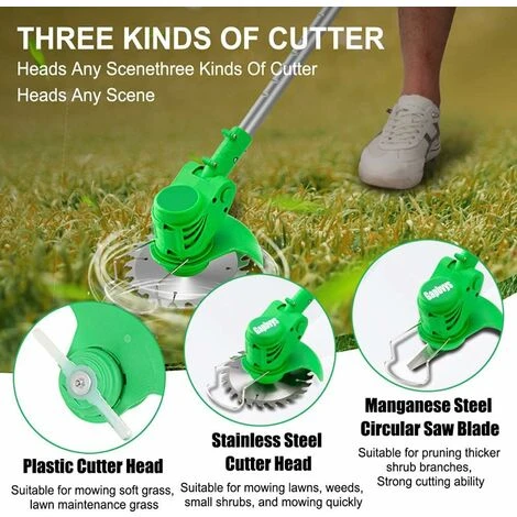 Débroussailleuse à Batterie 21 V Tondeuse électrique Sans Fil 3 En 1 Multifonction Avec Lames Et 2 Batteries Pour Jardin, Pelouse Anglaise, Sol Agricole (rouge) 4 Débroussailleuse à Batterie 21 V Tondeuse électrique Sans Fil 3 En 1 Multifonction Avec Lames Et 2 Batteries Pour Jardin, Pelouse Anglaise, Sol Agricole (rouge) – Image 2