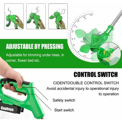 Débroussailleuse à Batterie 21 V Tondeuse électrique Sans Fil 3 En 1 Multifonction Avec Lames Et 2 Batteries Pour Jardin, Pelouse Anglaise, Sol Agricole (rouge) 5 Débroussailleuse à Batterie 21 V Tondeuse électrique Sans Fil 3 En 1 Multifonction Avec Lames Et 2 Batteries Pour Jardin, Pelouse Anglaise, Sol Agricole (rouge) – Image 3