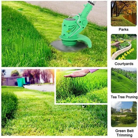 Débroussailleuse à Batterie 21 V Tondeuse électrique Sans Fil 3 En 1 Multifonction Avec Lames Et 2 Batteries Pour Jardin, Pelouse Anglaise, Sol Agricole (rouge) 7 Débroussailleuse à Batterie 21 V Tondeuse électrique Sans Fil 3 En 1 Multifonction Avec Lames Et 2 Batteries Pour Jardin, Pelouse Anglaise, Sol Agricole (rouge) – Image 5