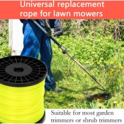 Randaco Fil De Coupe 100M Fil De Tonte Pour Débroussailleuse Nylon Jaune Rond 2.4mm -Jardin Doux Soldes Magasin 92684654 3