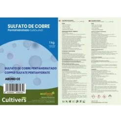 CULTIVERS Sulfato De Cobre Cuprico CuSO. Polvo Mojable. Multiples Usos: Limpieza De Piscinas Y Para El Jardín 1-kg -Jardin Doux Soldes Magasin 93581664 4