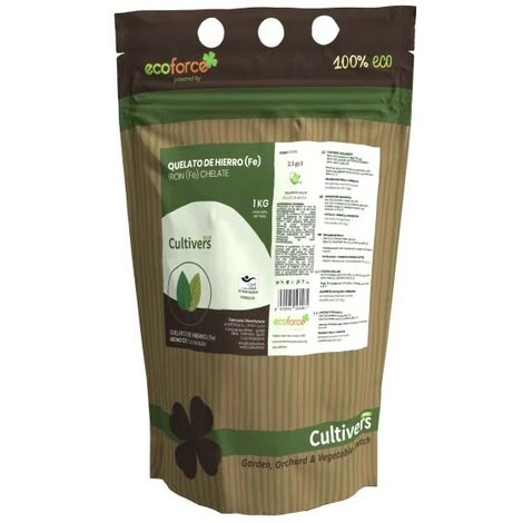 CULTIVERS Chélate De Fer 1 Kg. Verdissement De L'antichlorose. Engrais écologique Nutriment Essentiel Pour Les Plantes (6 % De Fe-EDDHA Et 4,8 % Supplémentaires). 3 CULTIVERS Chélate De Fer 1 Kg. Verdissement De L'antichlorose. Engrais écologique Nutriment Essentiel Pour Les Plantes (6 % De Fe-EDDHA Et 4,8 % Supplémentaires).