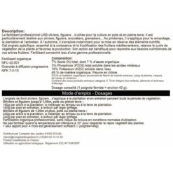 Engrais Oliviers, Figuiers Et Fruitiers Mediterranéens - Sachet 1 Kg -Jardin Doux Soldes Magasin 94666340 3