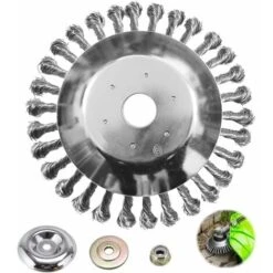 Tete Brosse Débroussailleuse, 150x25.4mm Brosse Desherbage Debroussailleuse, Debroussailleur Pour Outils De Pelouse Jardin Agriculture (6 Pouce)