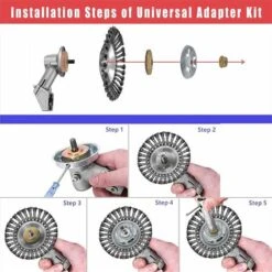 Tete Brosse Débroussailleuse, 150x25.4mm Brosse Desherbage Debroussailleuse, Debroussailleur Pour Outils De Pelouse Jardin Agriculture (6 Pouce) -Jardin Doux Soldes Magasin 94927090 5