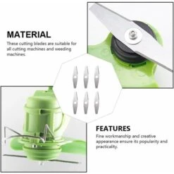 Coupe Bordure Lame De Rechange, 24V Coupe Bordure Sans Fil Avec Batterie Lame En Métal, Debroussailleuse Electrique Accessoires, Pour Coupe Bordure Sans Fil Garniture De Jardin,Metal Blade -Jardin Doux Soldes Magasin 94927273 3