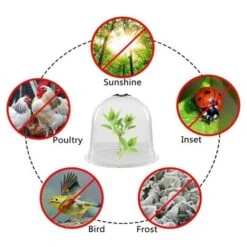 RAINBOW Lot De 6 Cloches Réutilisables En Plastique En Forme De Dme De Protection Pour Le Sol De Jardin Froid/chaud Et Les Plantes De Culture, Transparent -Jardin Doux Soldes Magasin 95194172 3