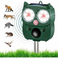 Répulsif Chat Exterieur, Ultrason Chat, Repulsif Chien, Charge Solaire,Chargement USB Prévenir Les Chiens Et Les Chats, Les Oiseaux, Pour Jardins, Champs, Pépinières, Etanche IP64