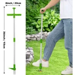 Extracteur De Mauvaises Herbes, Outil Manuel Pour Désherber, Long Manche Avec 3 Griffes, Extracteur De Mauvaises Herbes Manuel Pour Pissenlit, Outil De Traction De Racines De Mauvaises Herbes -Jardin Doux Soldes Magasin 95790544 3