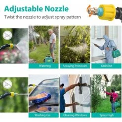 Pulvérisateur À Piles De 1,35 Gallon/5 L, Pulvérisateur Électrique Avec Poignée De Chargement Usb, Pulvérisateur De Jardin Portable Avec Manche Télescopique, 3 Buses Et Bandoulière Réglable -Jardin Doux Soldes Magasin 96013239 5