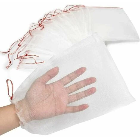 Lot De 50 Sacs En Filet Anti-Insectes, Filet De Jardin Protection En Nylon, Sac Protection Fruits Et Plantes Réutilisables, Sachet Pour Raisin Anti-Oiseaux Avec Cordon De Serrage (25 X 15cm (50pcs)) 4 Lot De 50 Sacs En Filet Anti-Insectes, Filet De Jardin Protection En Nylon, Sac Protection Fruits Et Plantes Réutilisables, Sachet Pour Raisin Anti-Oiseaux Avec Cordon De Serrage (25 X 15cm (50pcs)) – Image 2