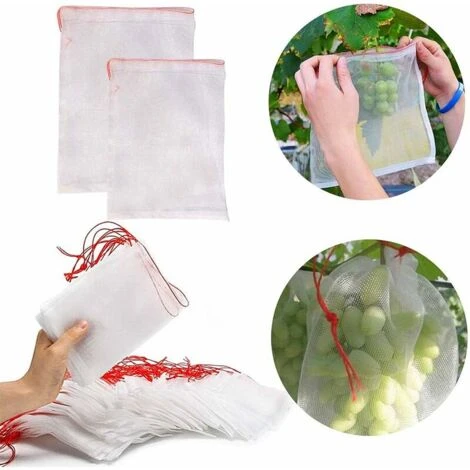Lot De 50 Sacs En Filet Anti-Insectes, Filet De Jardin Protection En Nylon, Sac Protection Fruits Et Plantes Réutilisables, Sachet Pour Raisin Anti-Oiseaux Avec Cordon De Serrage (25 X 15cm (50pcs)) 5 Lot De 50 Sacs En Filet Anti-Insectes, Filet De Jardin Protection En Nylon, Sac Protection Fruits Et Plantes Réutilisables, Sachet Pour Raisin Anti-Oiseaux Avec Cordon De Serrage (25 X 15cm (50pcs)) – Image 3