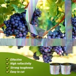 Bande Repulsif 50M Anti Pigeon Effaroucheur D'oiseaux Double Face Anti Oiseaux Bande Anti-Oiseaux Holographique Brillant Pour Effrayer Les Oiseaux Effaroucheur D' Oiseaux -Jardin Doux Soldes Magasin 96502109 3