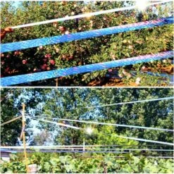 Bande Repulsif 50M Anti Pigeon Effaroucheur D'oiseaux Double Face Anti Oiseaux Bande Anti-Oiseaux Holographique Brillant Pour Effrayer Les Oiseaux Effaroucheur D' Oiseaux -Jardin Doux Soldes Magasin 96502109 5