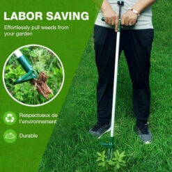 Désherbeur, Outil De Désherbage Manuel Autonome, Outil De Désherbage De 1 M De Long Avec 3 Mâchoires En Acier Inoxydable, Pédale Robuste -Jardin Doux Soldes Magasin 96507695 2
