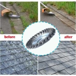 Brosse à Mauvaises Herbes Pour Débroussailleuse 8 Pouces(200mm X 25.4 Mm), Disque De Tondeuse à Gazon En Métal Pour L'entretien De Jardin De Coupeur De Brosse -Jardin Doux Soldes Magasin 96954343 4