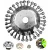 6 Pouce Universel Tête Brosse Désherbage, Tête Brosse Désherbage Avec Contre-écrou Pour Débroussailleuse Plateau Désherbage En Fil D'acier -Jardin Doux Soldes Magasin 97650188 1