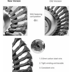 6 Pouce Universel Tête Brosse Désherbage, Tête Brosse Désherbage Avec Contre-écrou Pour Débroussailleuse Plateau Désherbage En Fil D'acier -Jardin Doux Soldes Magasin 97650188 3