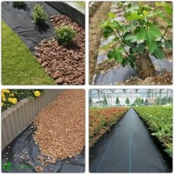 Toile De Paillage Contre Les Mauvaises Herbes 25Mx2M Avec 50 Piquets Anti-UV 100g/m2 -Jardin Doux Soldes Magasin 97810493 2