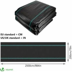 Toile De Paillage Contre Les Mauvaises Herbes 25Mx2M Anti-UV 100g/m2 -Jardin Doux Soldes Magasin 97810494 5