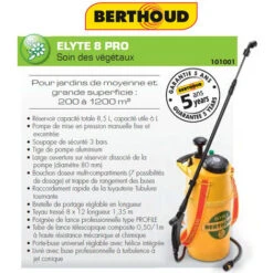 Pulvérisateur à Pression Préalable Elyte 8 Pro - BERTHOUD - Garantie 5 Ans -Jardin Doux Soldes Magasin 98625884 3